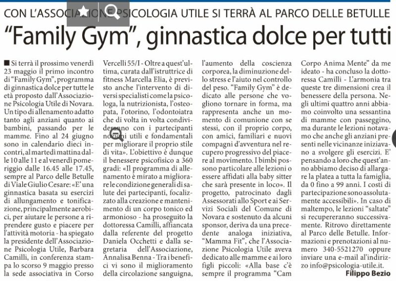 Citazione sul giornale della Citazione sul giornale della Dott.ssa Barbara Camilli 2
