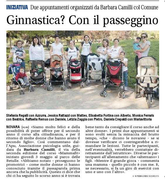 Citazione sul giornale della Citazione sul giornale della Dott.ssa Barbara Camilli 8
