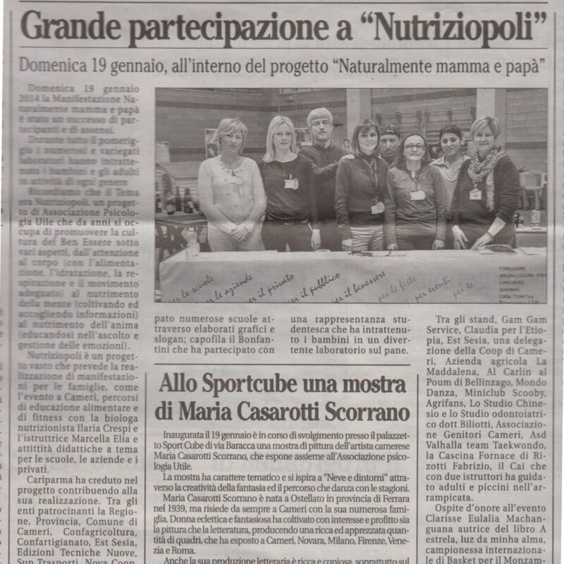 Citazione sul giornale della Citazione sul giornale della Dott.ssa Barbara Camilli 5