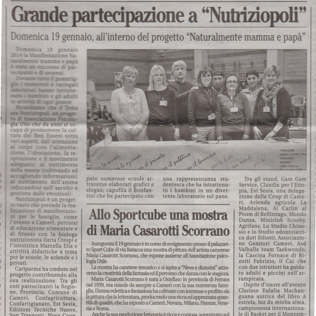 Citazione sul giornale della Citazione sul giornale della Dott.ssa Barbara Camilli 5