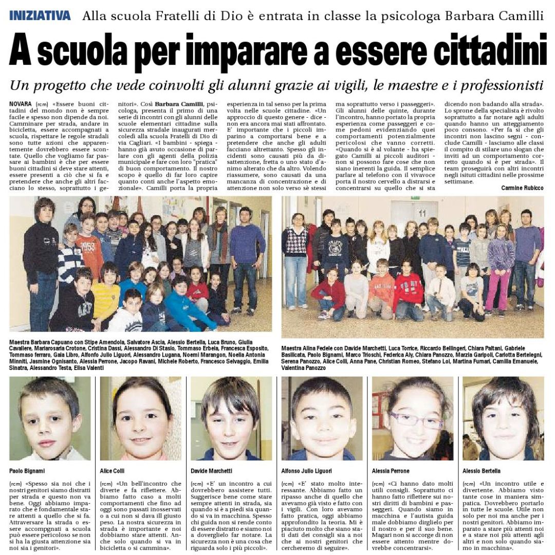 Citazione sul giornale della Citazione sul giornale della Dott.ssa Barbara Camilli 7